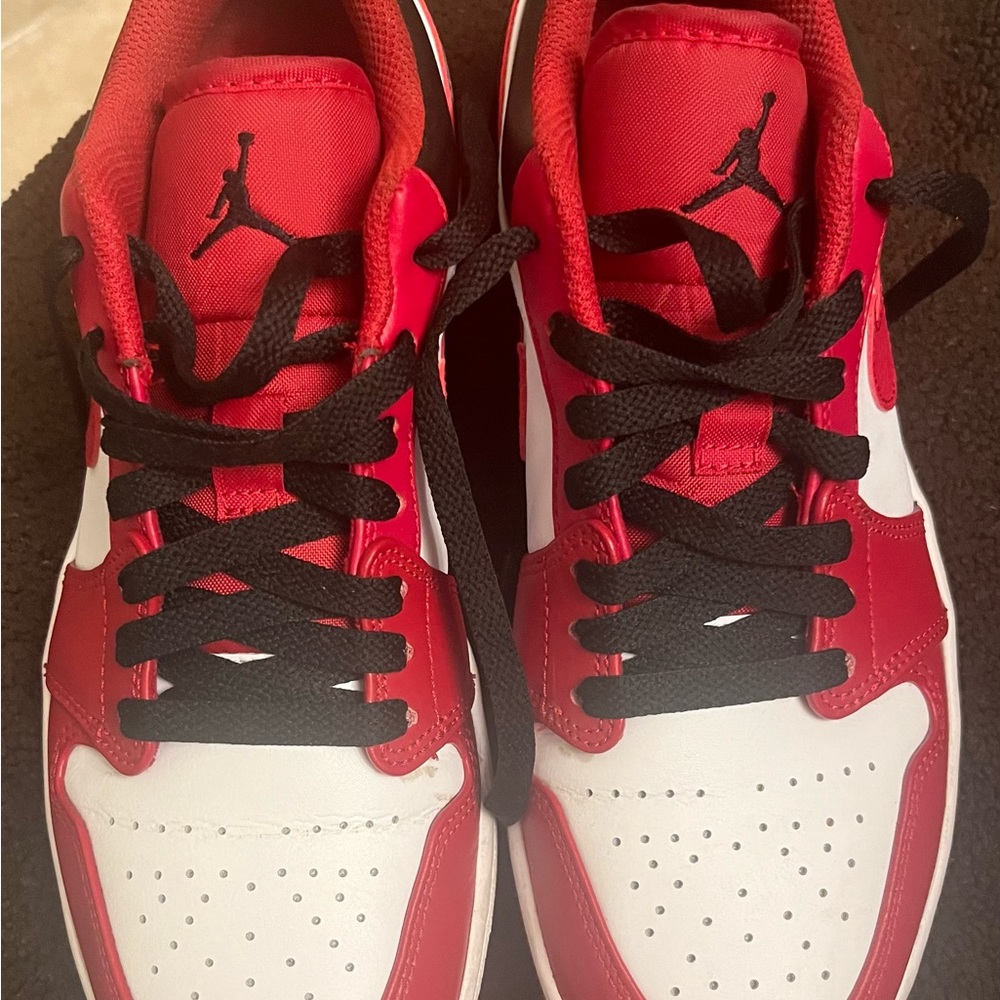 Air Jordan 1 Low, black and red. Perfect condition!